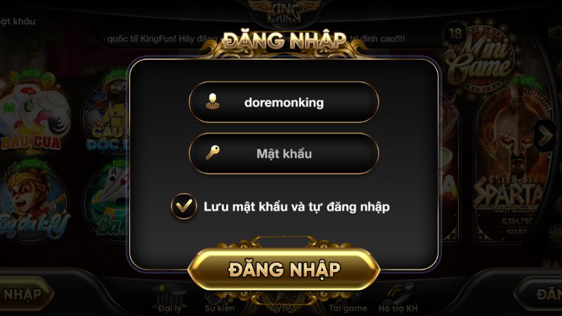 Hướng dẫn đăng nhập Kingfun